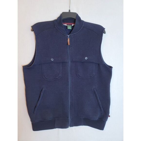 Woolrich Hanover Vest Men's L Fleece Navy Full Zip Pockets Outdoor‎ - Picture 1 of 6